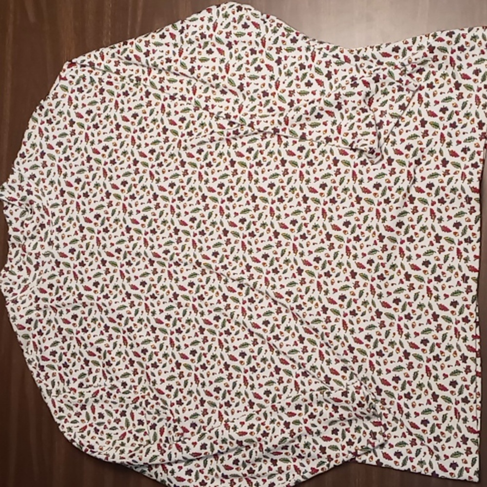 Bobbie Brooks Fall Leaf/Acorn Mock Neck Long Sleeve Tee 18W/20W